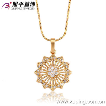 31903 Xuping fashion jewelry nickel free beautiful flower shape pendant fancy gold jewelry